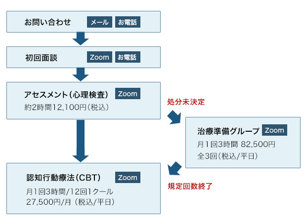 オンライン治療の流れ
